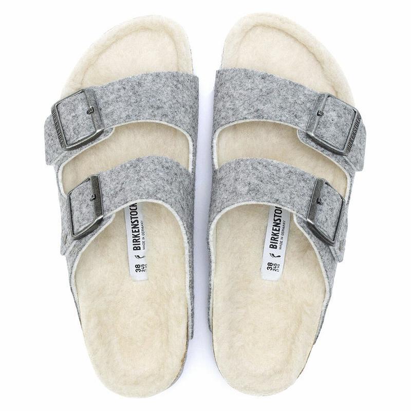 Arizona Birkenstock Wool Felt Damske Siva | SK 55PJJ